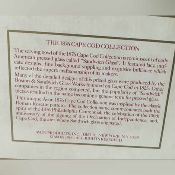 VINTAGE AVON 1976 CAPE COD COLLECTION SERVING BOWL ~ RUBY RED - Picture 6 of 7